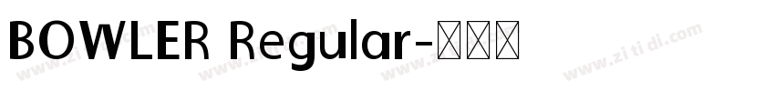 BOWLER Regular字体转换